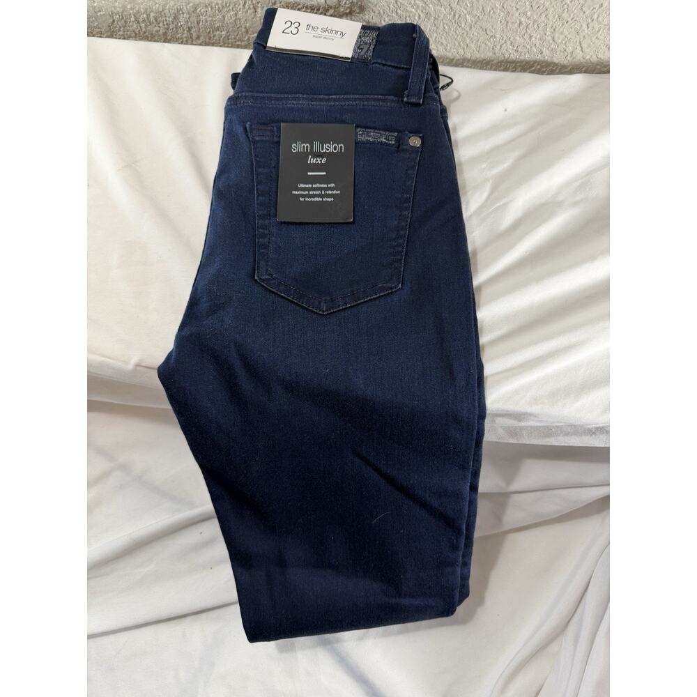 7 For All Mankind High Waist, Raw Hem Ankle, Super Skinny, Sz 23, NWT, $165 MSRP